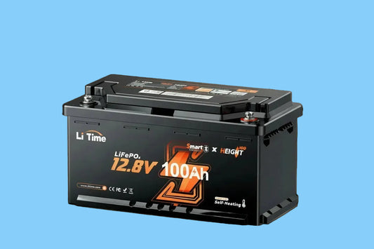 LiTime LiFePO4 12V 100Ah H190 Batterie – 200A BMS, Bluetooth, Heizung, Untersitz DIN H8