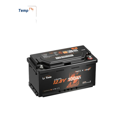 Premium 12V 100Ah LiFePO4 Batterie – Smart Bluetooth, Winter-Heizung & 200A BMS (H190 Camper Edition)
