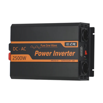 PowMr 2500W Reiner Sinus Wechselrichter DC 12V auf AC 220V