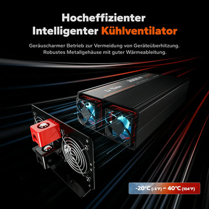 LiTime 3000W Reiner Sinuswellen Wechselrichter 12V DC zu 230V AC