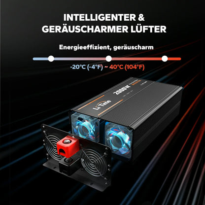LiTime 2000W Reiner Sinuswellen Wechselrichter 12V DC zu 230V AC