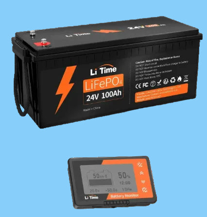Premium 24V 100Ah LiFePO4 Batterie – 2560Wh für Solar, Boote & Off-Grid (100A BMS)